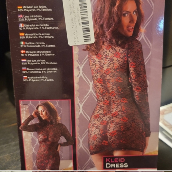 2️⃣7️⃣Kleid Lingerie Dress Floral Sheen Sz S Lace - Picture 2 of 5